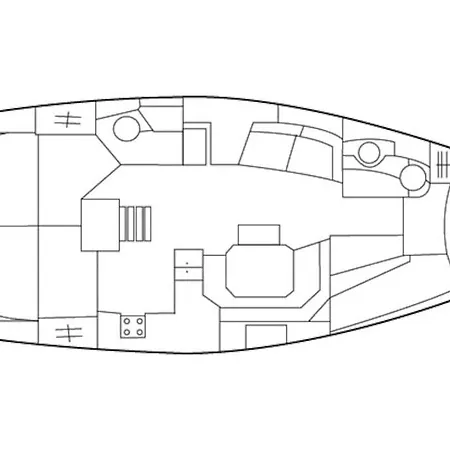 Sailing Yacht In Marina *