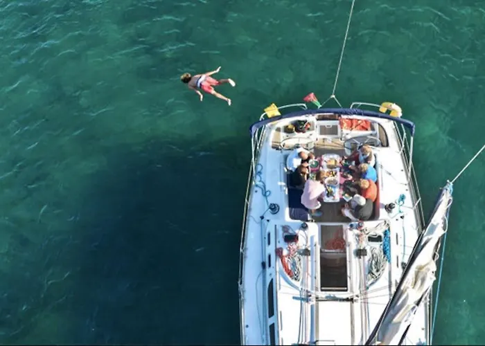 Botel Sailing Yacht In Marina